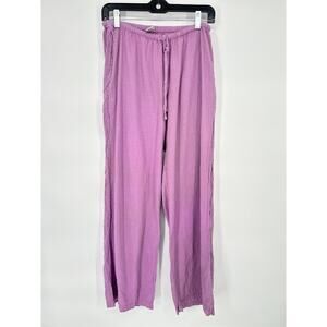 Blanco By Nature Pants Womens Size Small Purple Elastic West Slash Pockets Beach